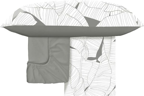 Botanical Completo Letto Foglie Grigio Moon Mist - immagine 4