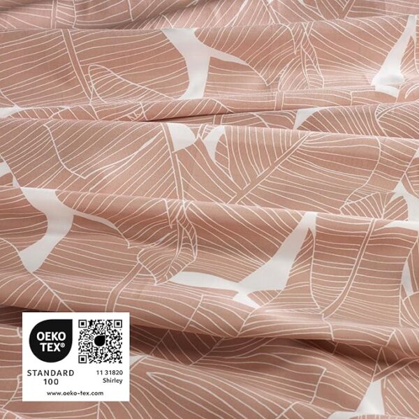 Botanical Completo Letto Foglie Rosa Shadow Gray - immagine 2